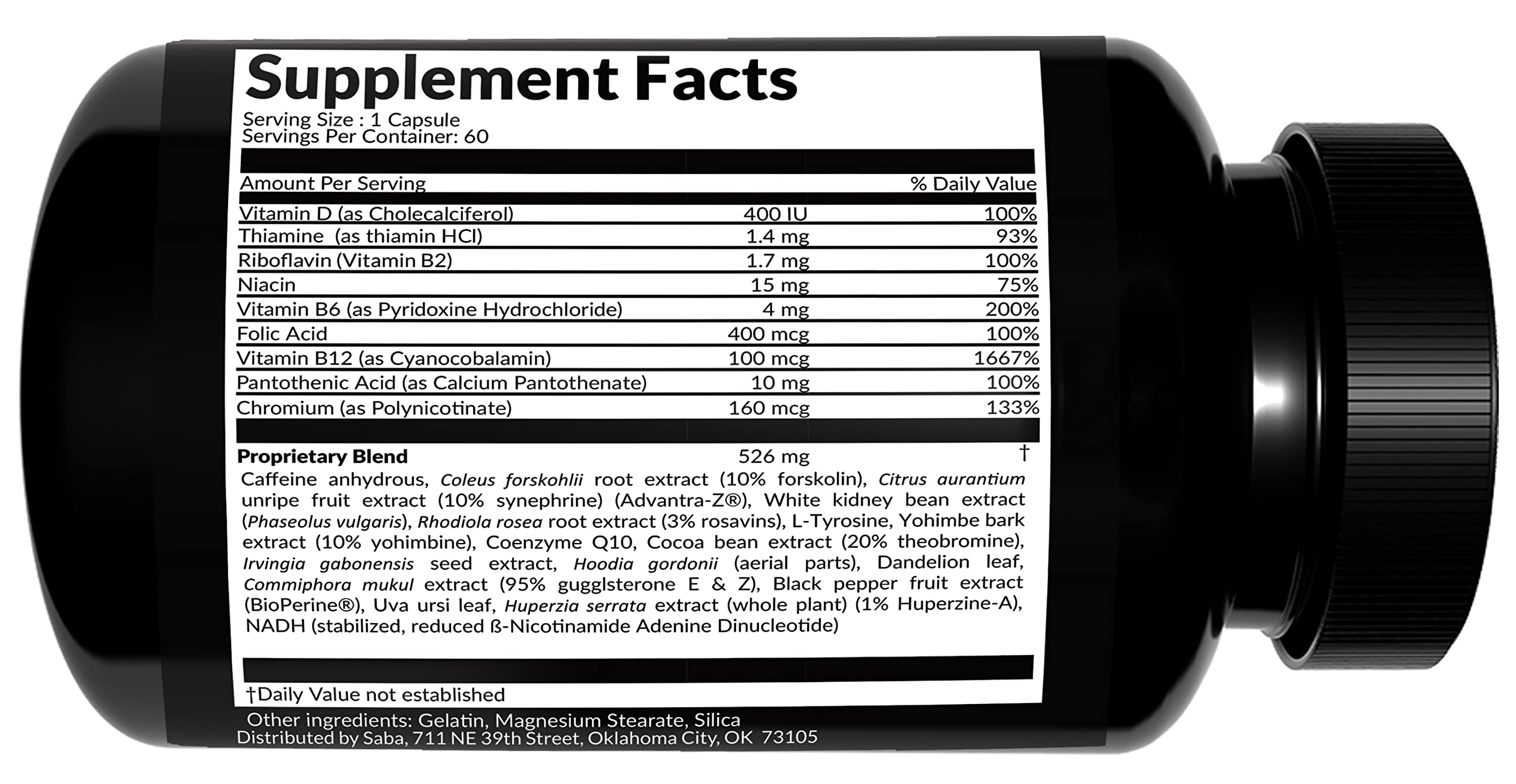 Graphic illustrating metabolism boost from Saba TrimPro