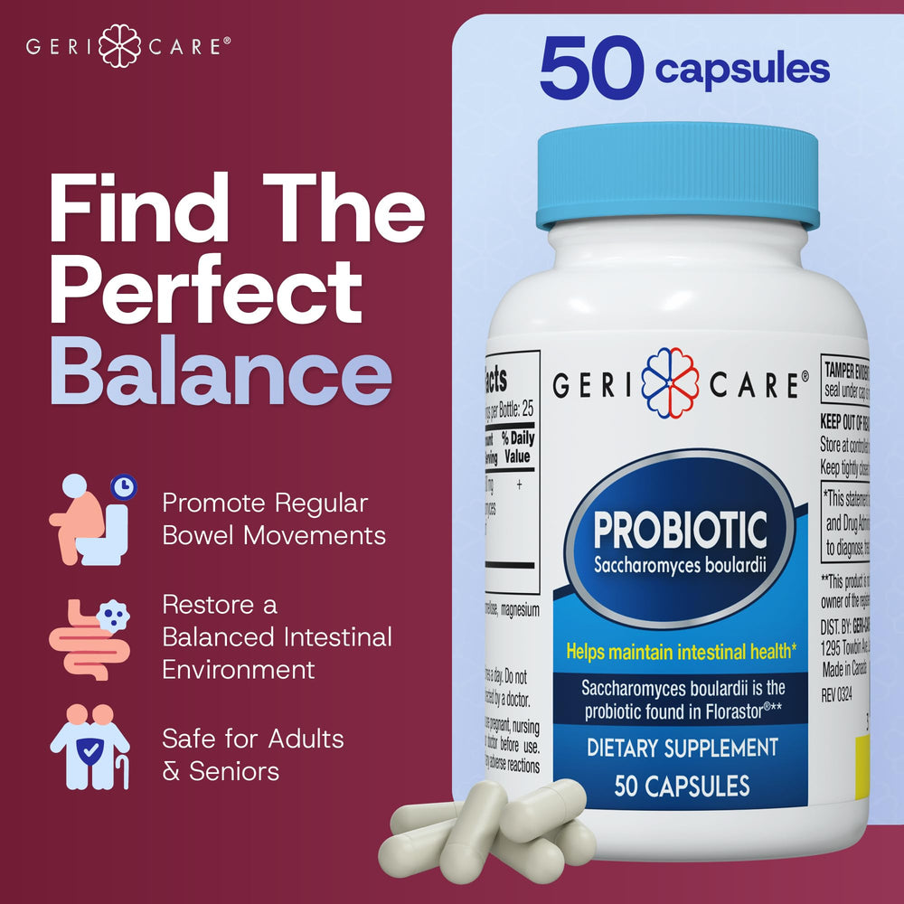 Front label of probiotic Saccharomyces boulardii (500 mg) 2-pack