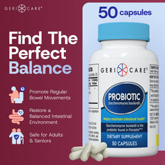 Front label of probiotic Saccharomyces boulardii (500 mg) 2-pack
