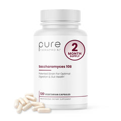 Saccharomyces boulardii probiotic bottle label – 120 count, USA made