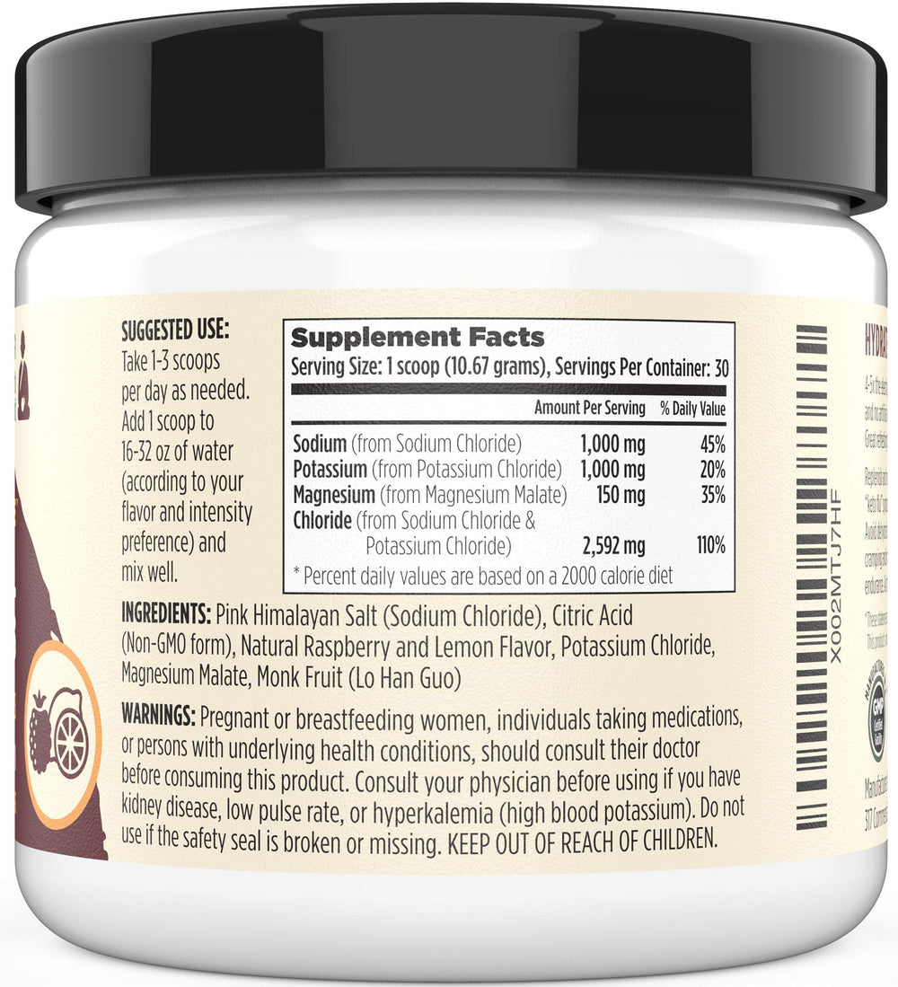 Sacred Eats Keto Electrolyte powder close-up showing natural raspberry lemon flavor