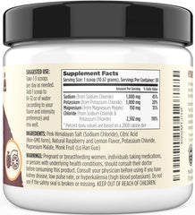 Sacred Eats Keto Electrolyte powder close-up showing natural raspberry lemon flavor