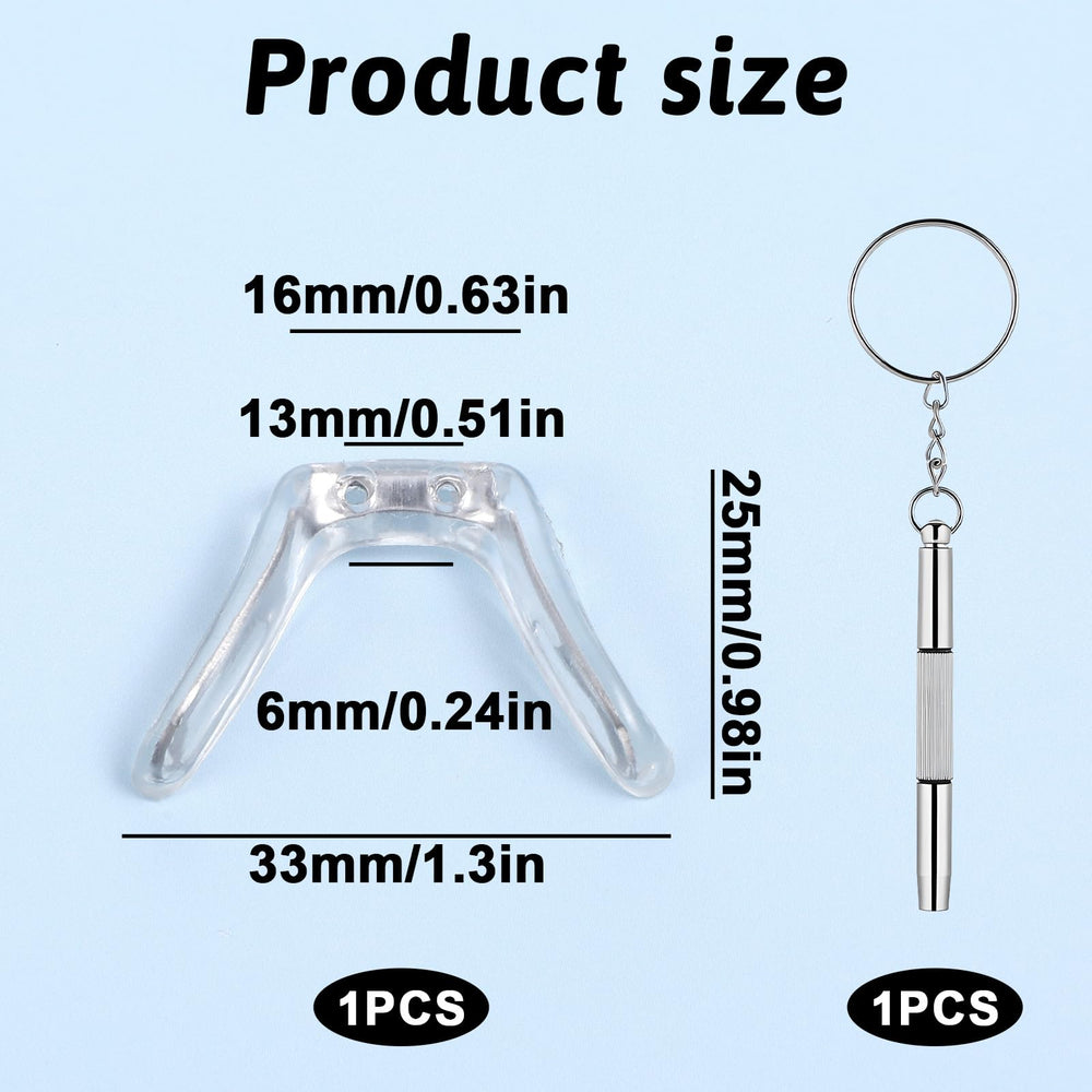 Soft silicone nose pad with copper core on glasses
