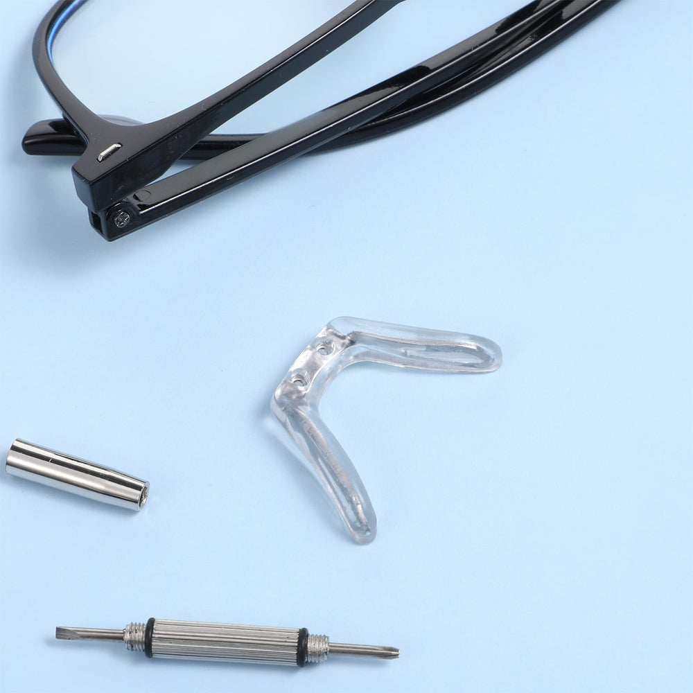 Non-slip nose pad attached to eyeglasses frame