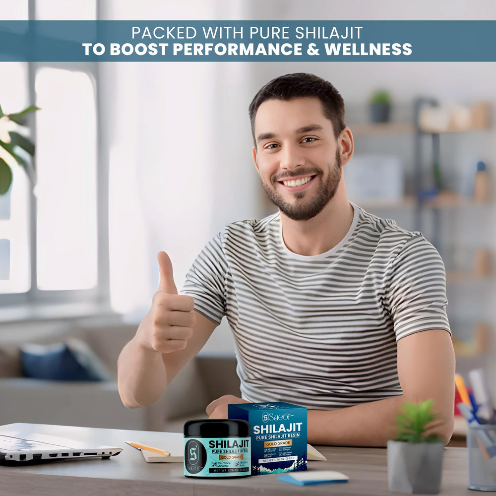 SaeOf Shilajit jar with dosing spoon