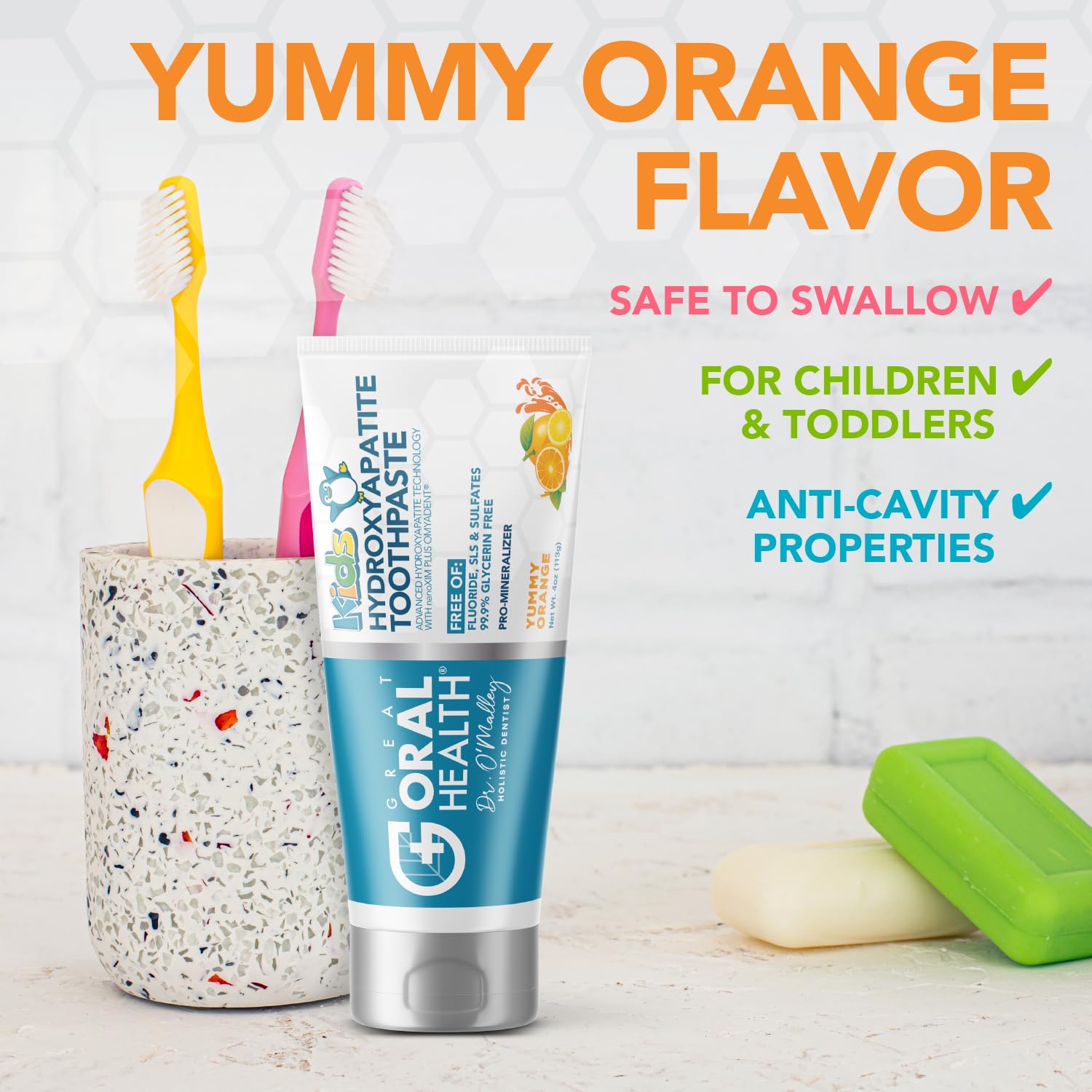 Safe-to-swallow toothpaste for toddlers