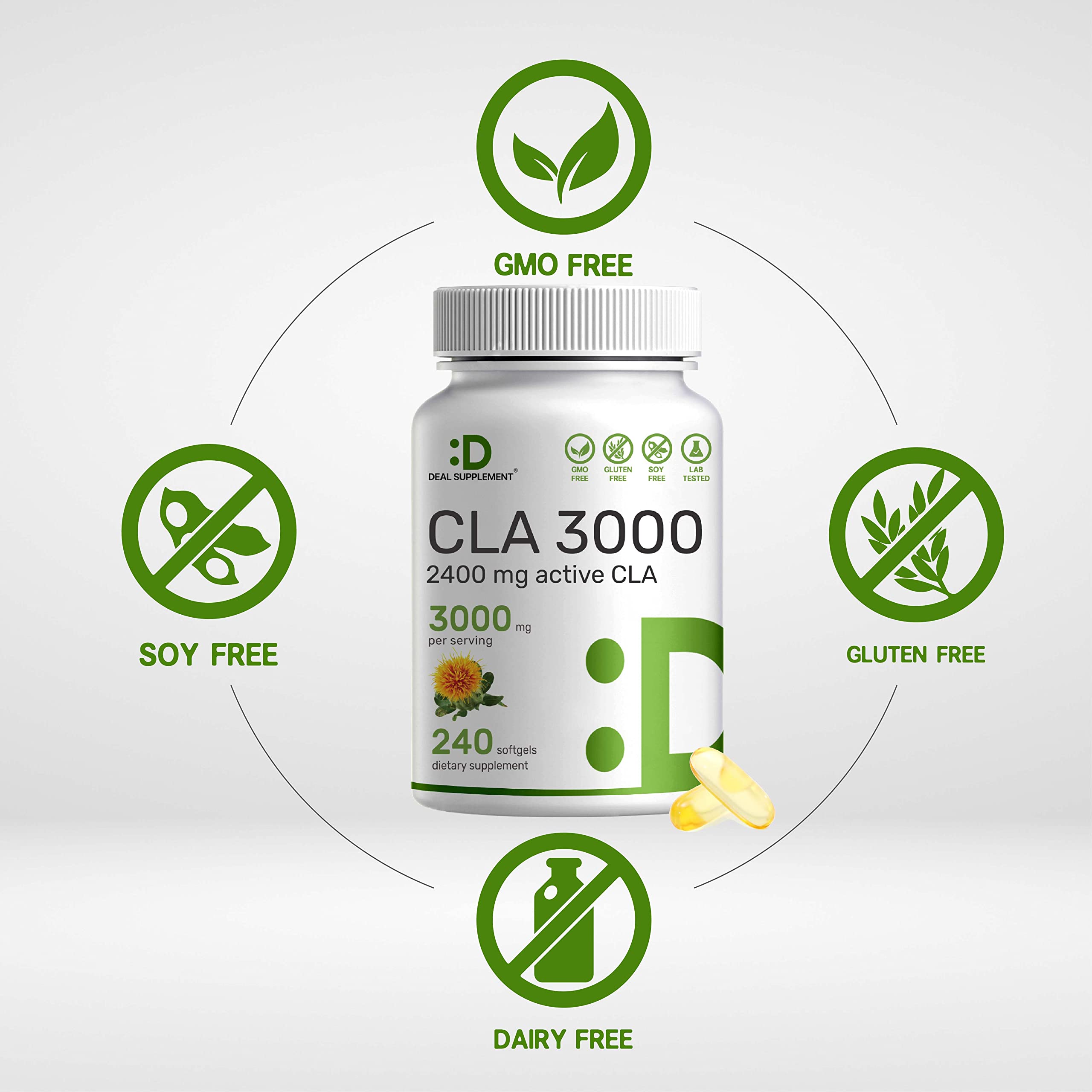 Safflower oil CLA ingredient illustration