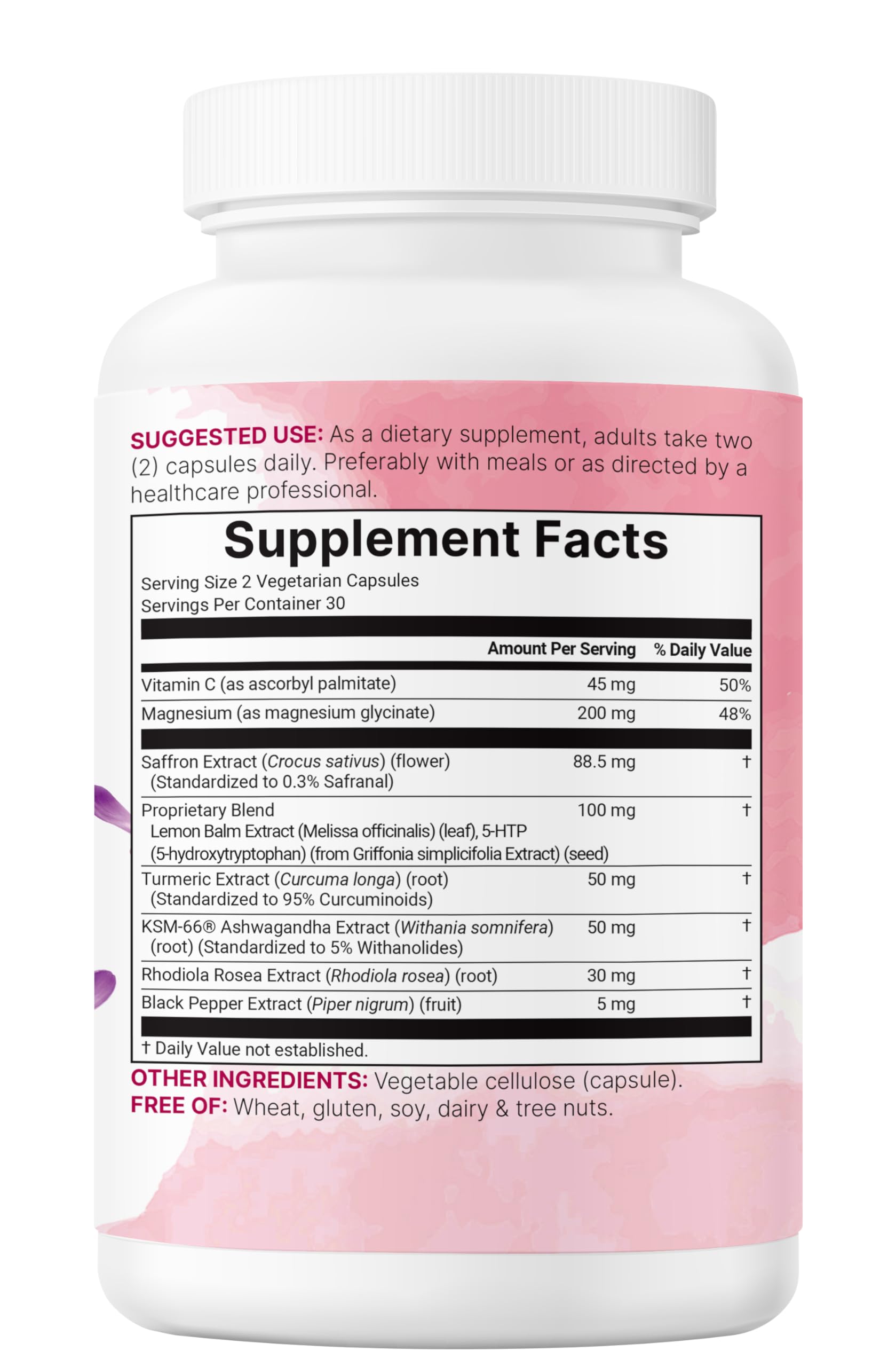 Non-GMO, dairy-free, gluten-free label and testing icons