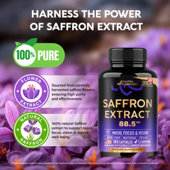 180-count saffron capsules for daily use