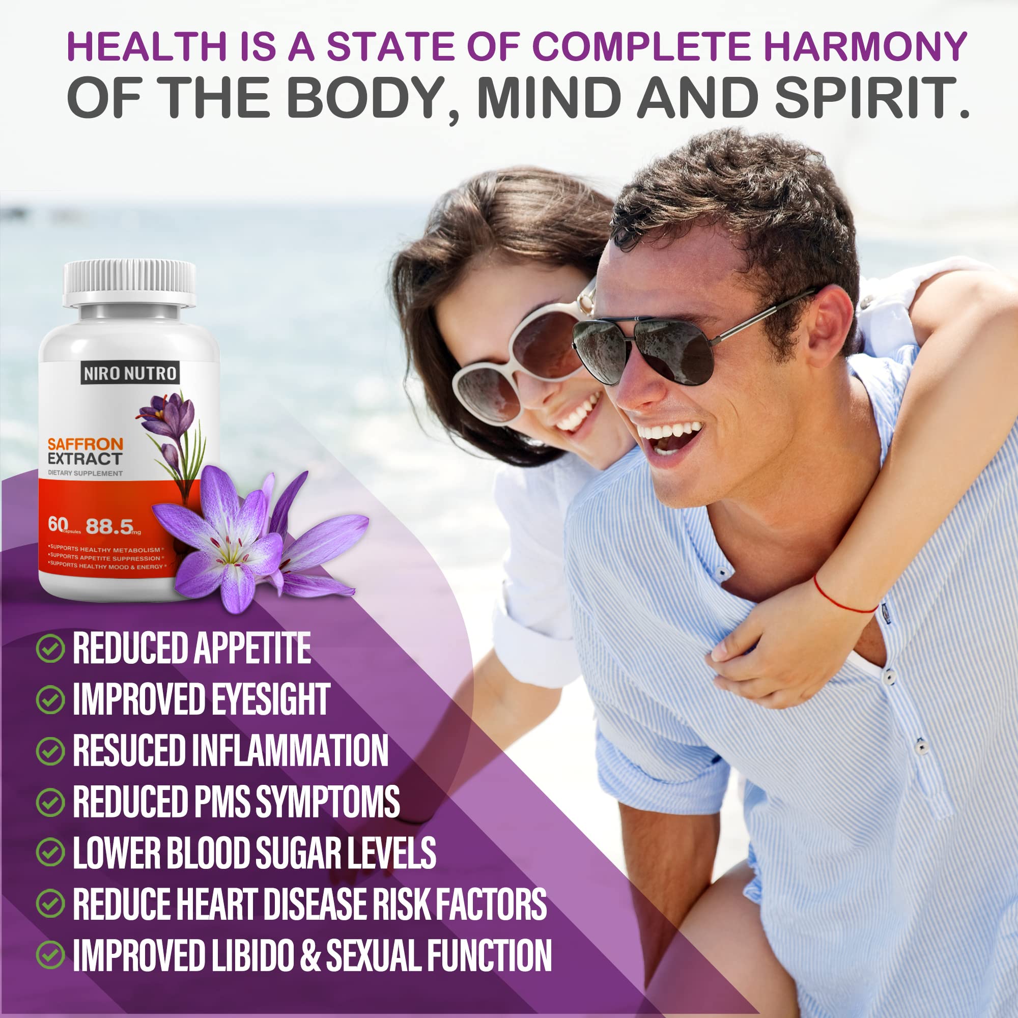 Saffron capsules promoting immune support and metabolism
