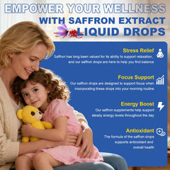 Saffron extract liquid drops featuring advanced liposomal technology