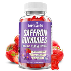 Saffron Gummies 60-count packshot on white background