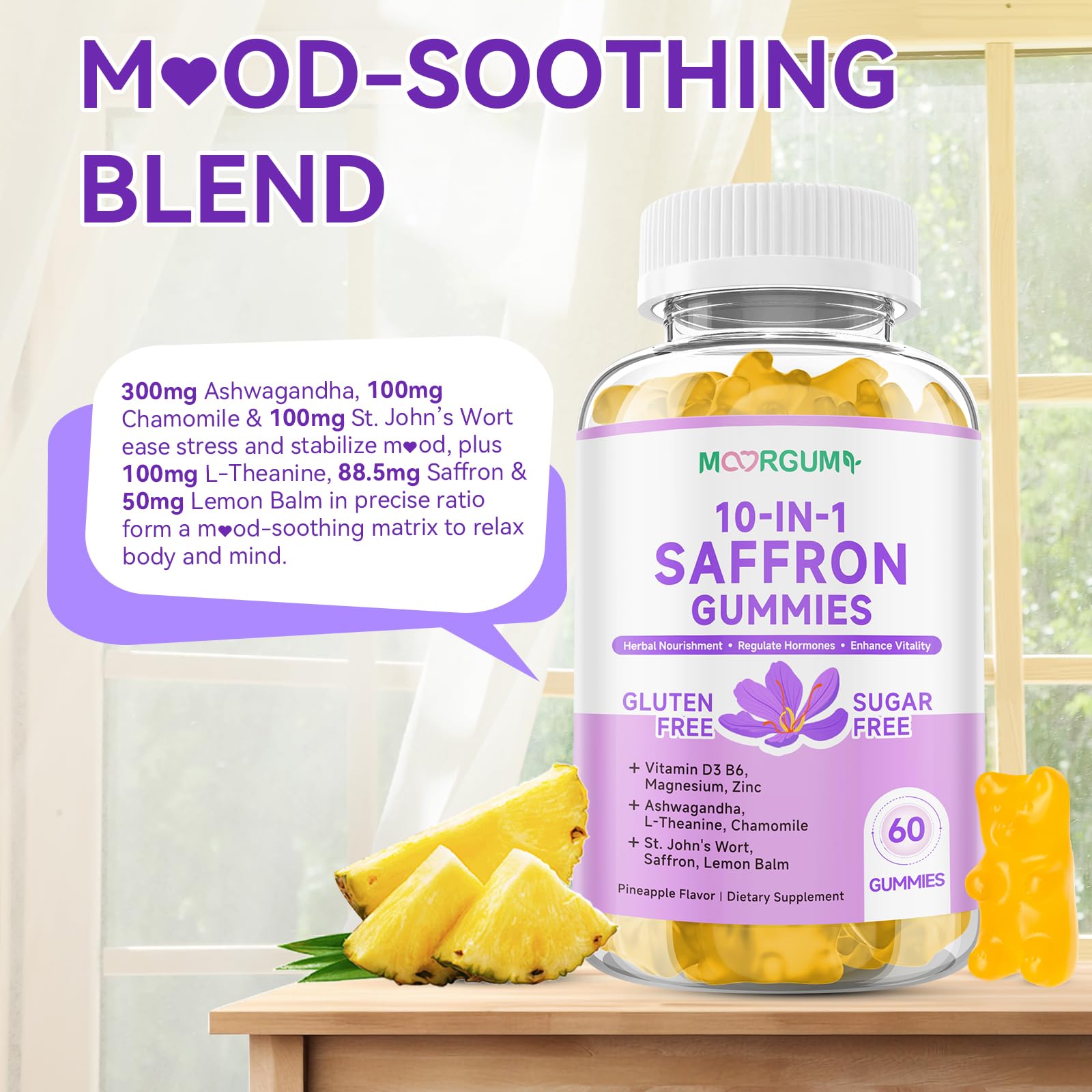 Herbal blend: ashwagandha and L-theanine