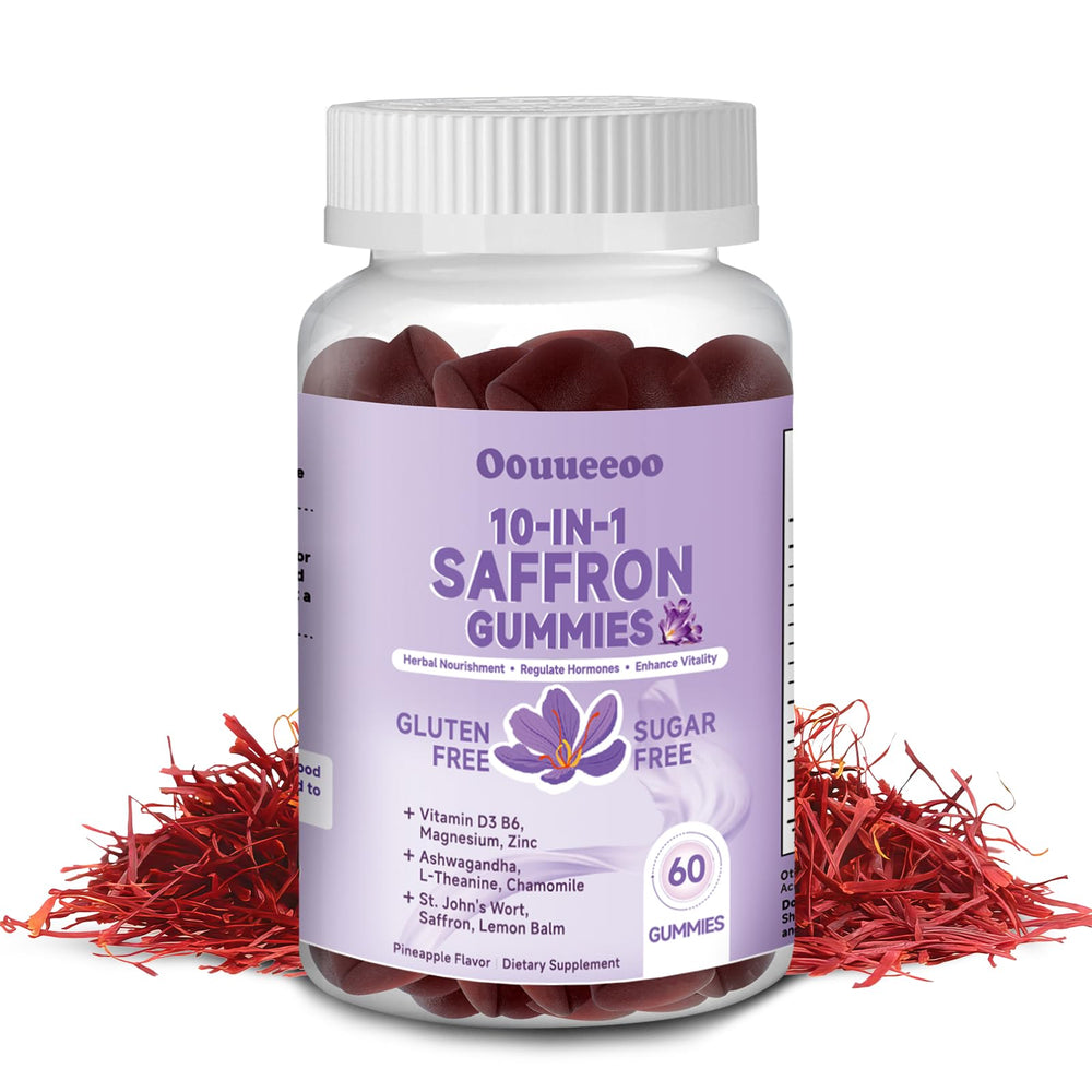 Saffron Gummies for kids and adults in pineapple flavor