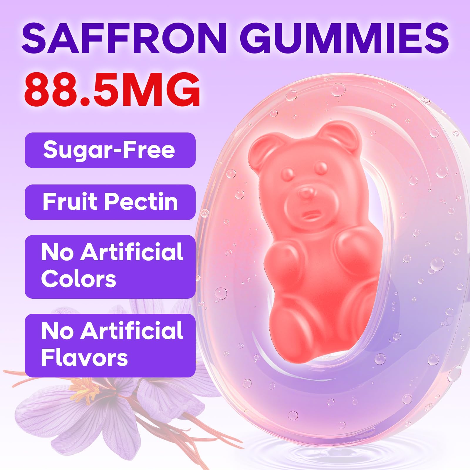 Saffron gummies for mood and relaxation
