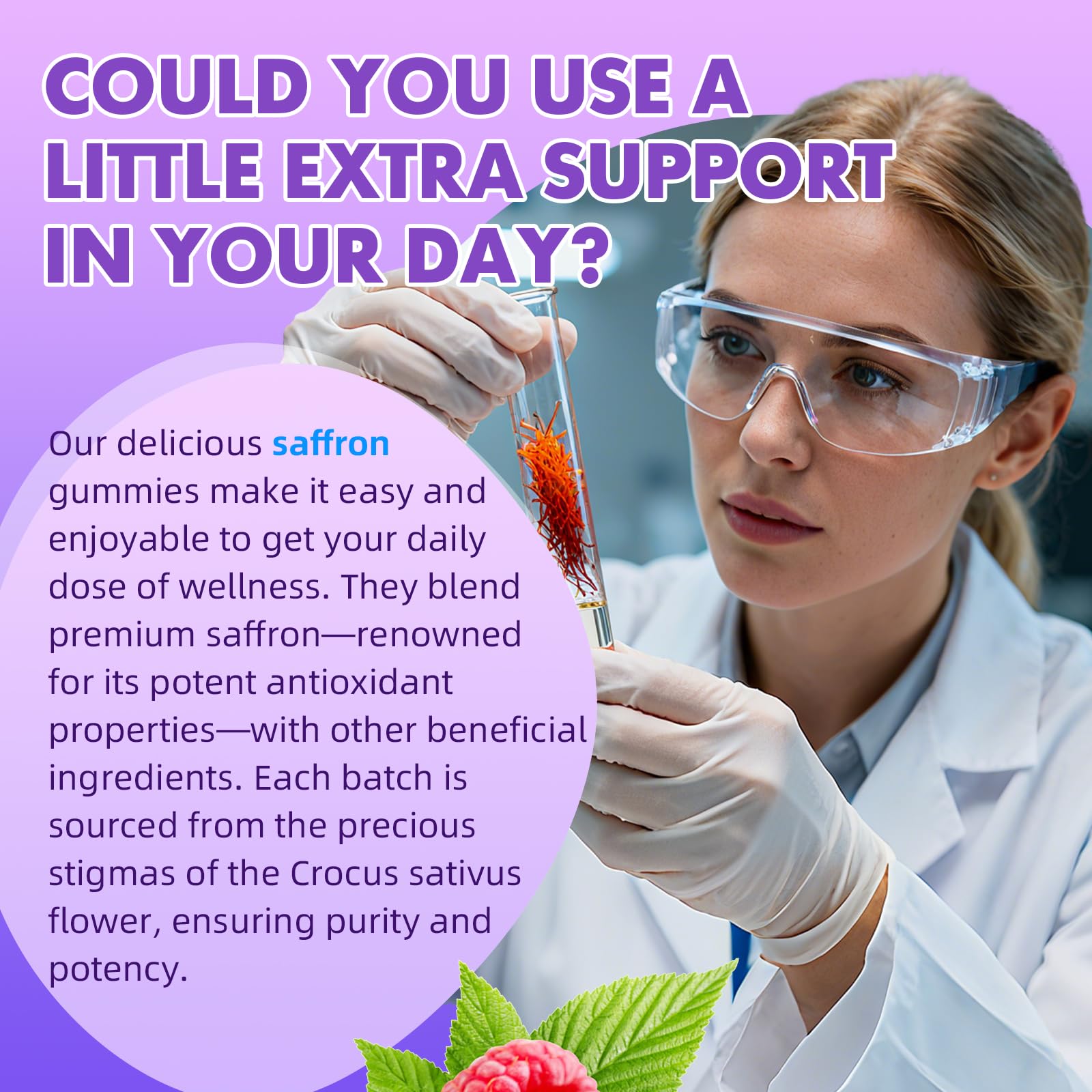 Adults and kids taking saffron mood & focus gummies