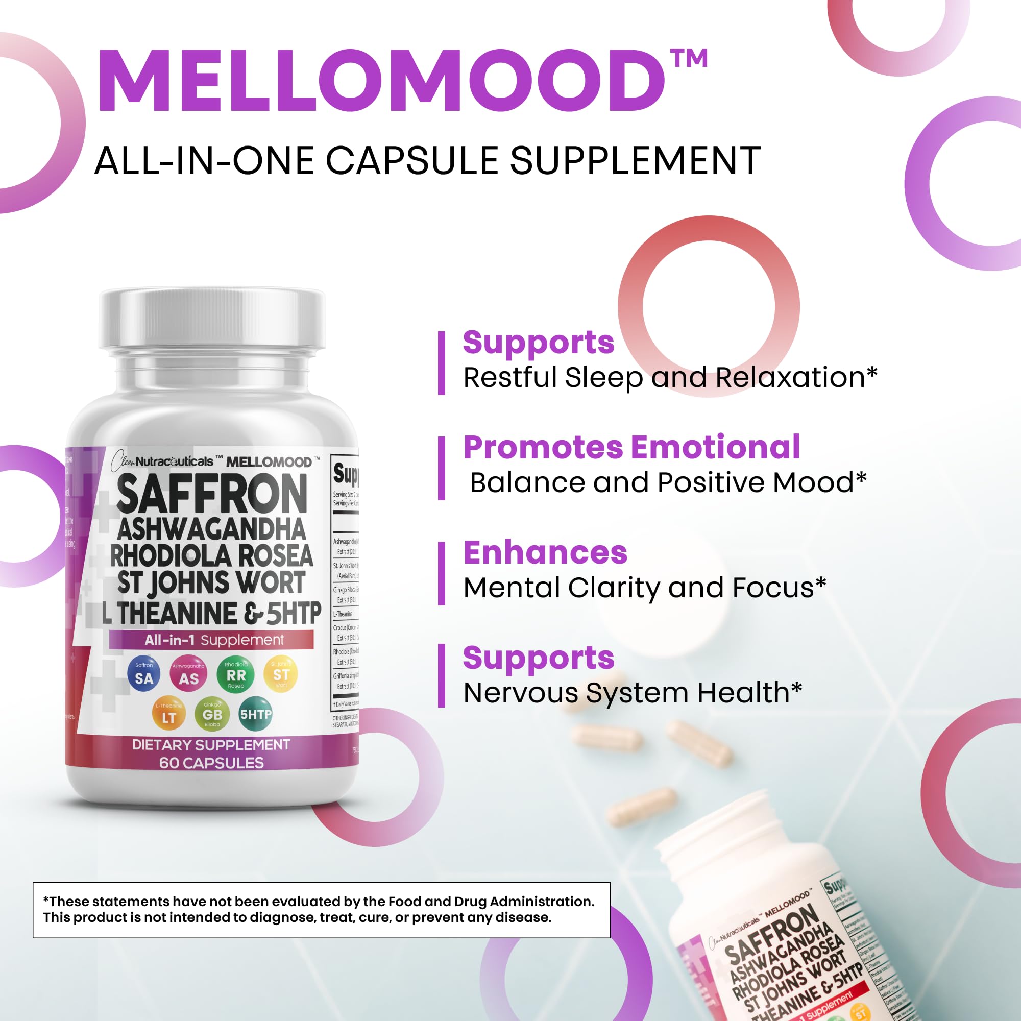 Saffron pills designed to help prevent burnout and support stress response