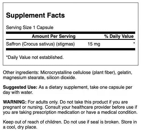 Close-up of saffron stigmas powder