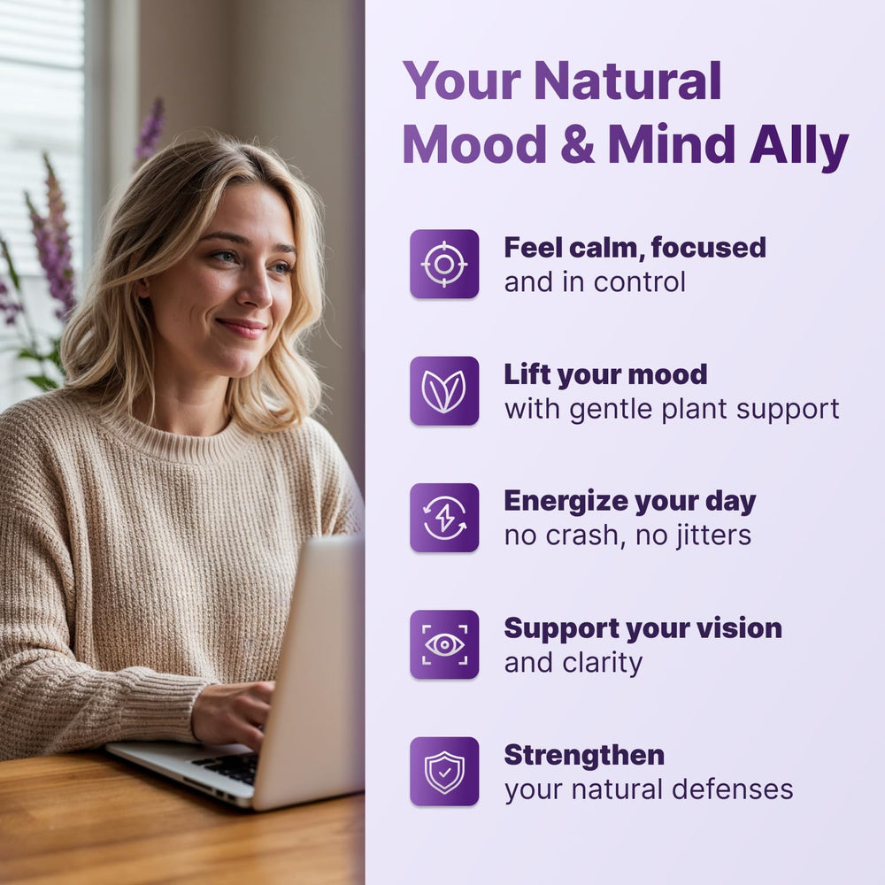 Front label showing Made in USA and saffron extract information