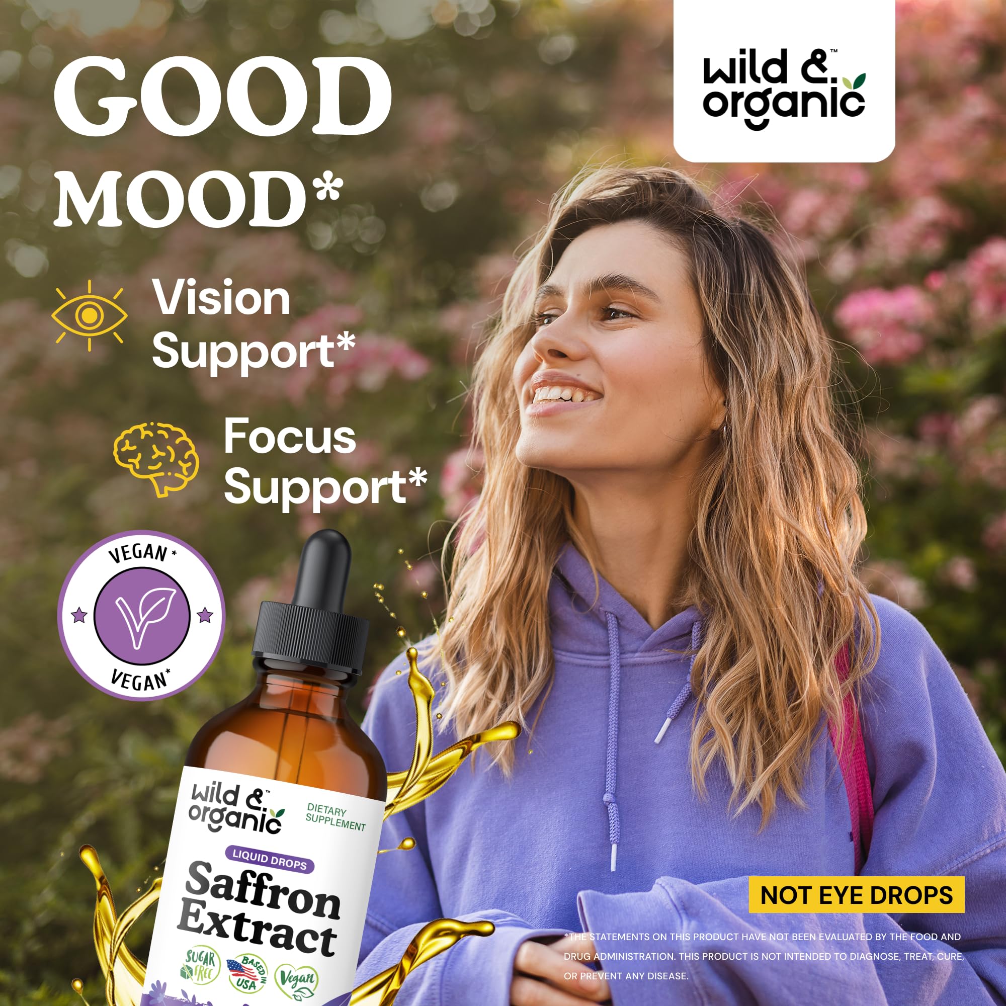 Icon representing mood, focus, and eye support from saffron tincture