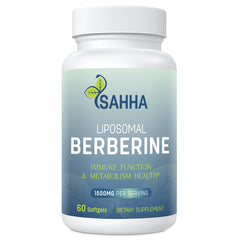 Sahha Liposomal Berberine 1500mg bottle close-up