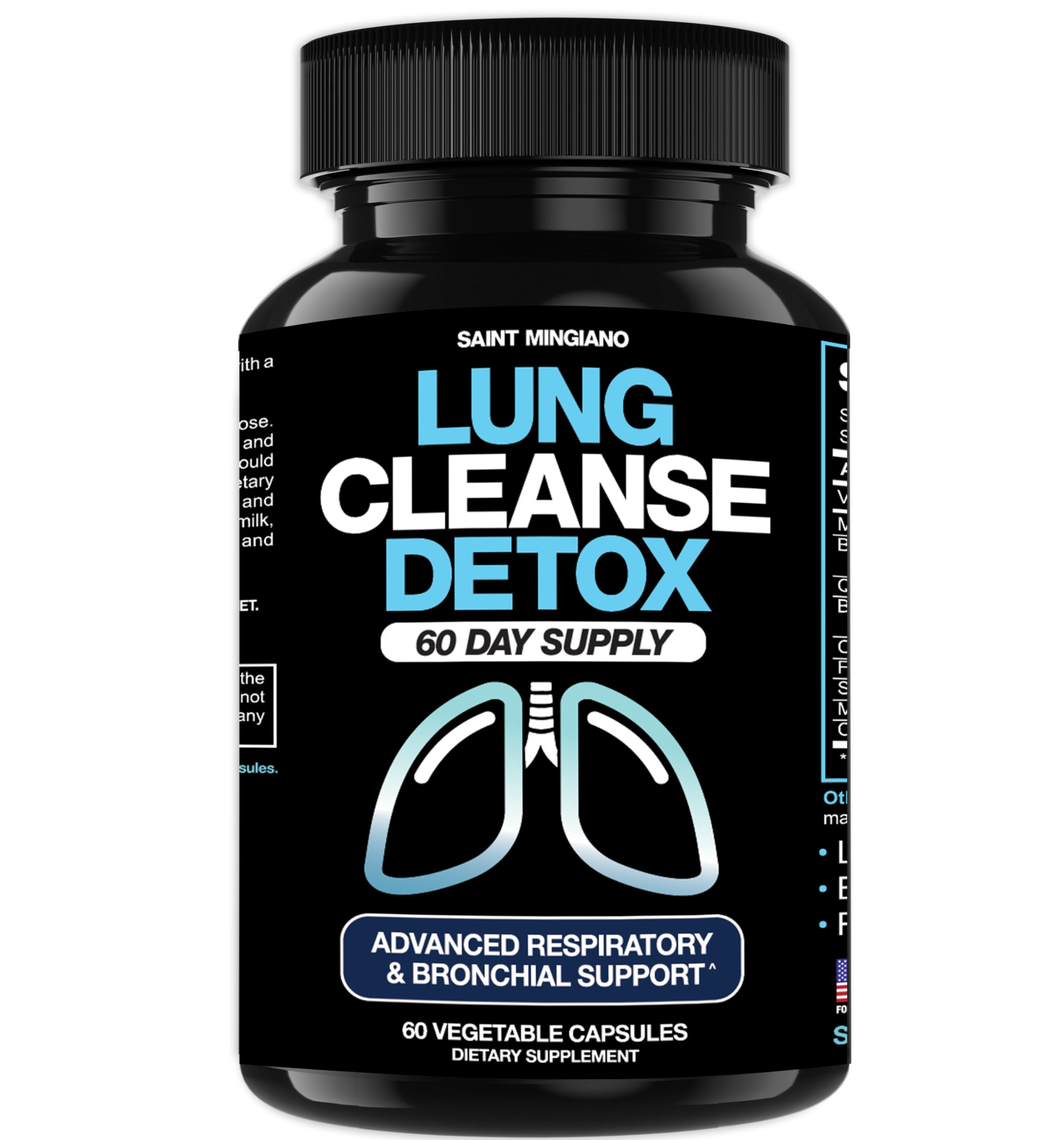 Saint Mingiano Lung Cleanse Detox bottle front view