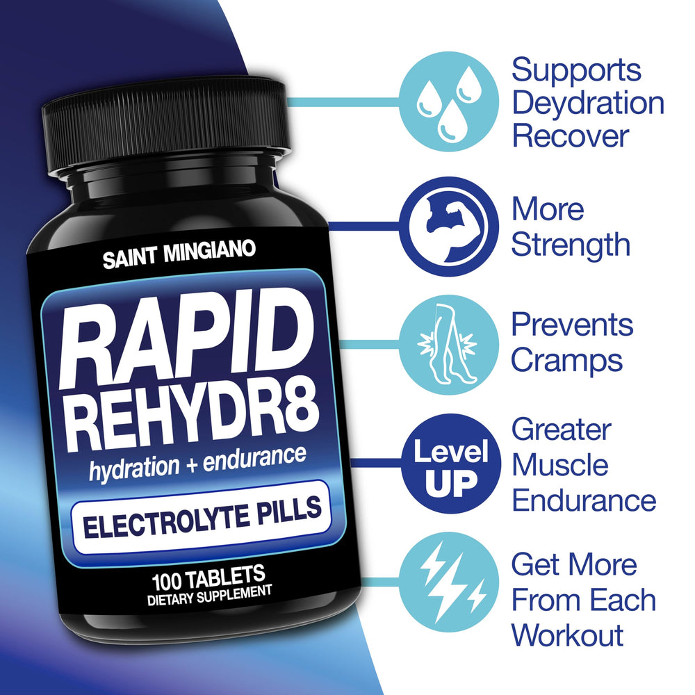 Athlete using Saint Mingiano Rapid Rehydr8 during training