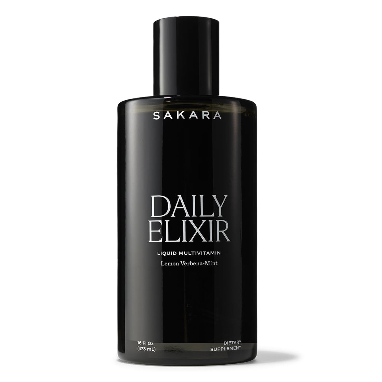 Bottle of Sakara Daily Elixir Lemon Verbena Mint flavor