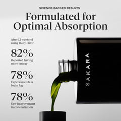 Close-up of plant-based liquid multivitamin