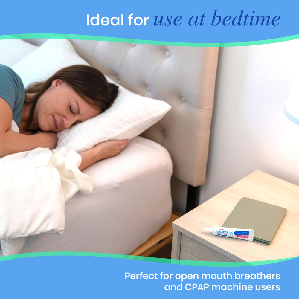 Salivea gel suitable for CPAP users and open-mouth breathers