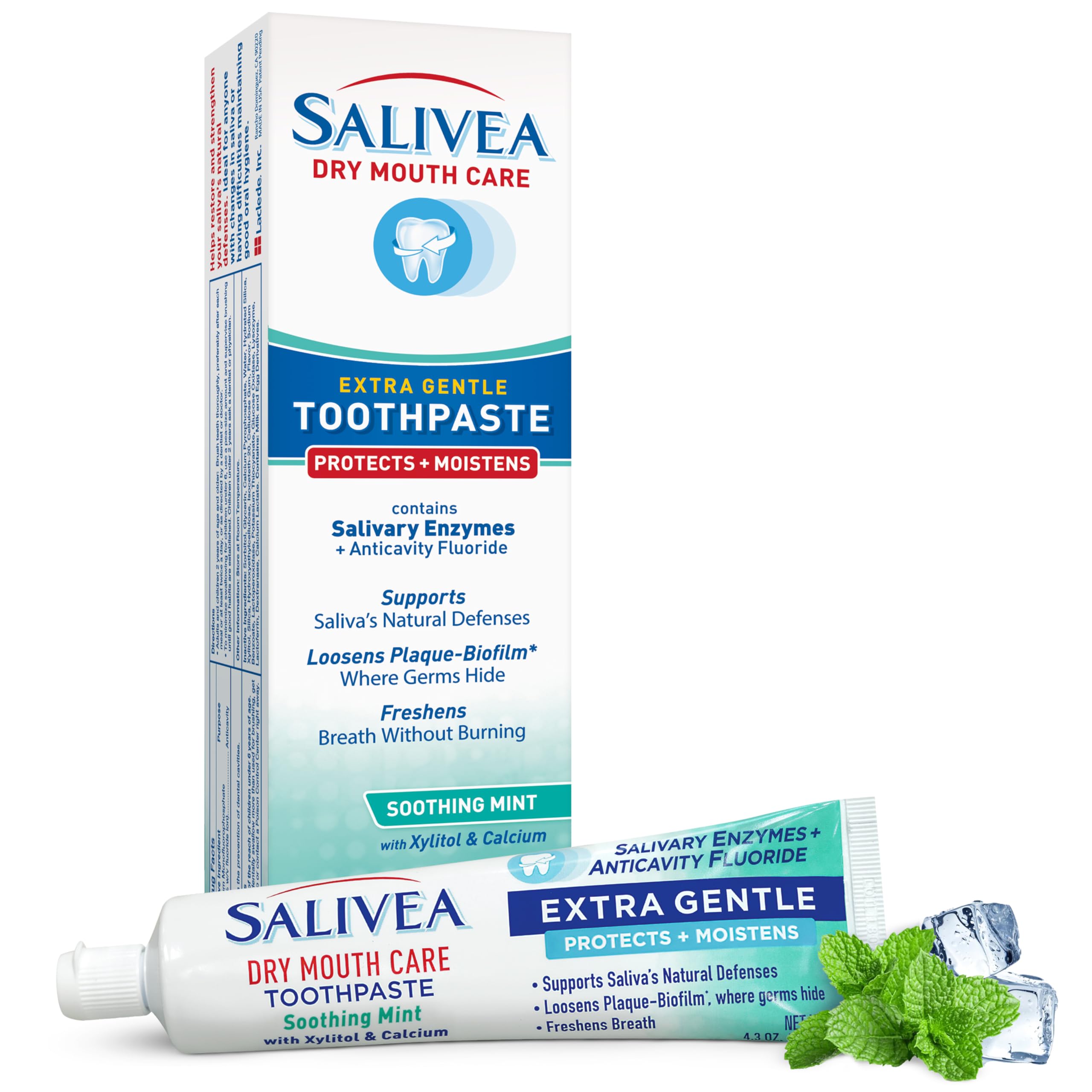 SALIVEA dry mouth toothpaste tube front view