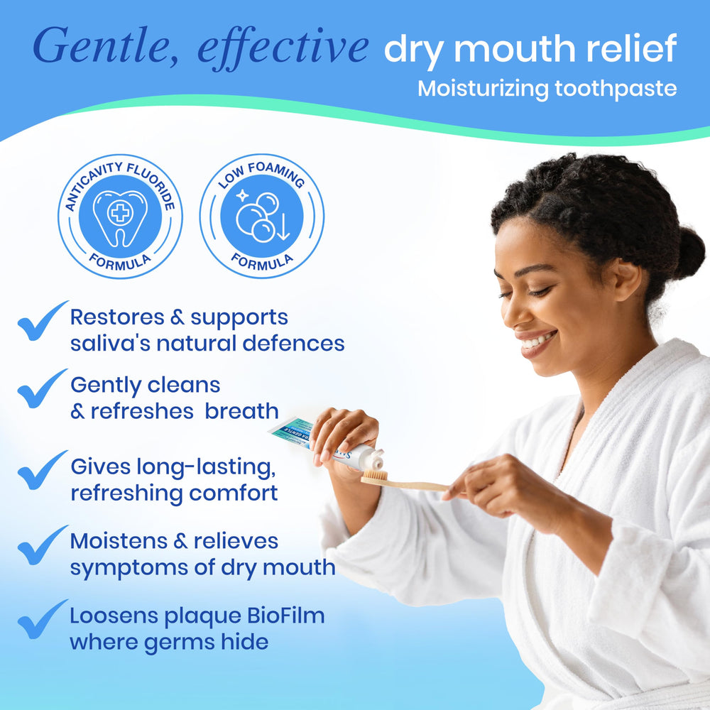 Close-up of SALIVEA toothpaste label showing enzymes