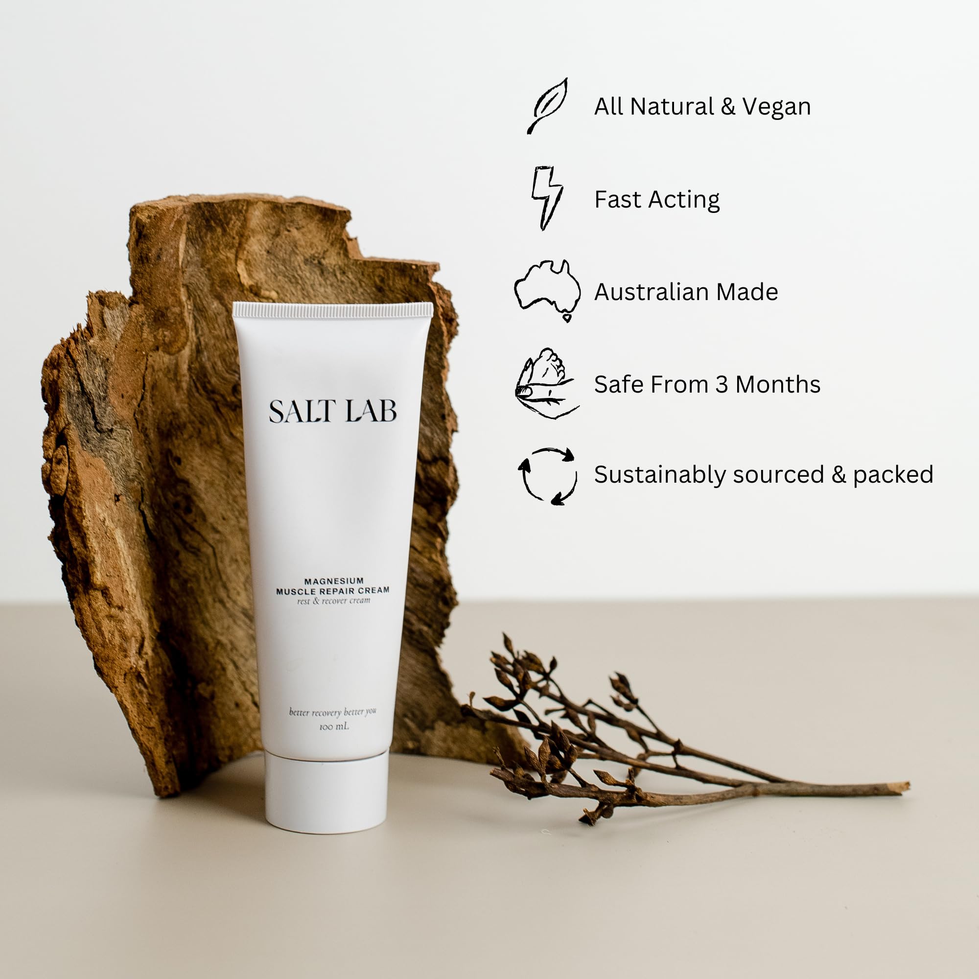 Texture of shea butter enriched magnesium lotion