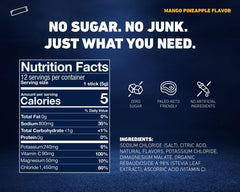 Saltivate Mango Pineapple Electrolytes pack of 12 outer box displayed for travel hydration