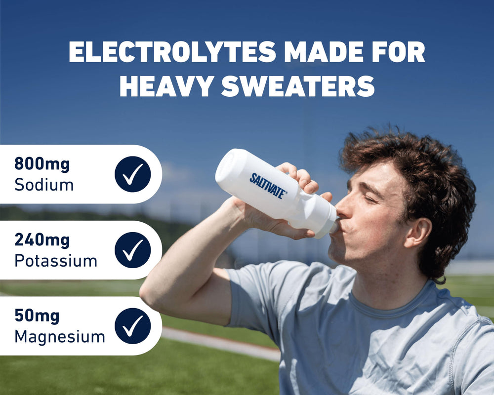 Saltivate mango pineapple flavor powder close-up shows fast-dissolving hydration.