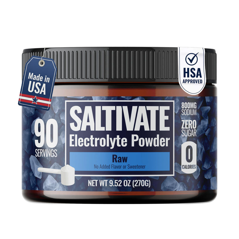 Saltivate Raw Unflavored Electrolytes bottle ready for customizable hydration.