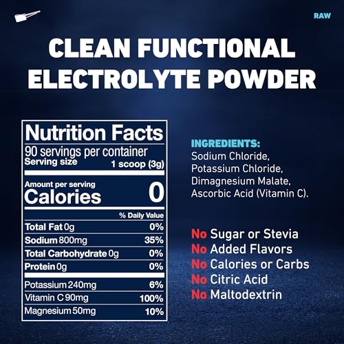 Saltivate Raw Unflavored Electrolytes bulk jar on shelf for long-term savings.