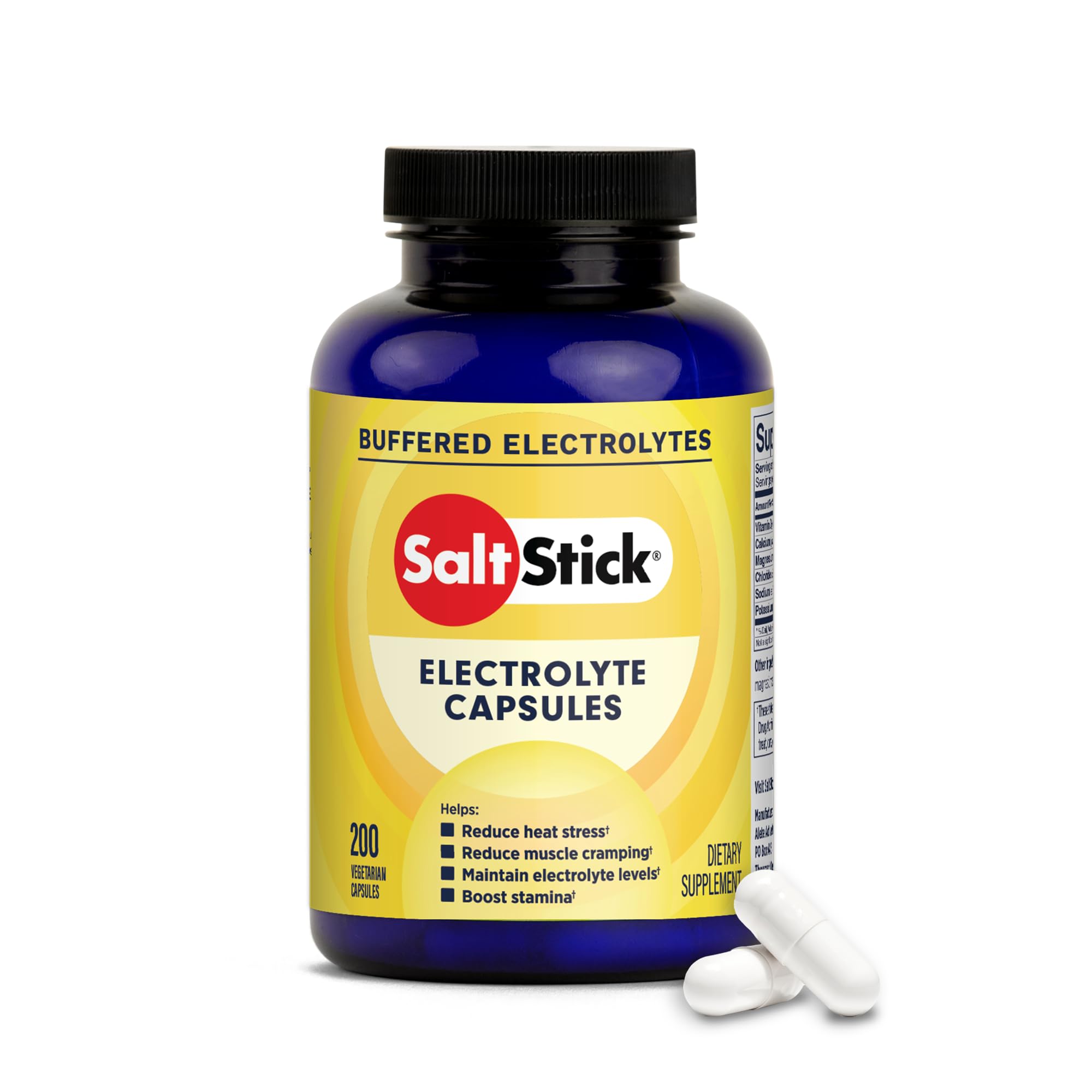 SaltStick Electrolyte Capsules with Vitamin D 200 Count - front view