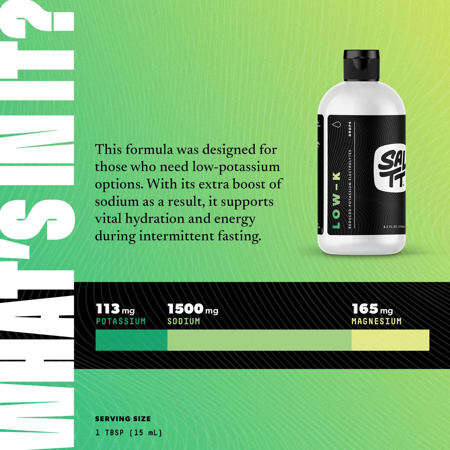 SALTT Low-K Fasting Drops packaging