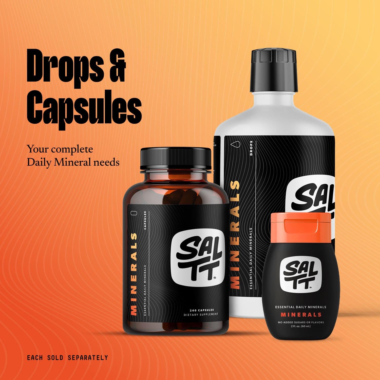 Electrolyte minerals overview for SALTT Minerals Drops