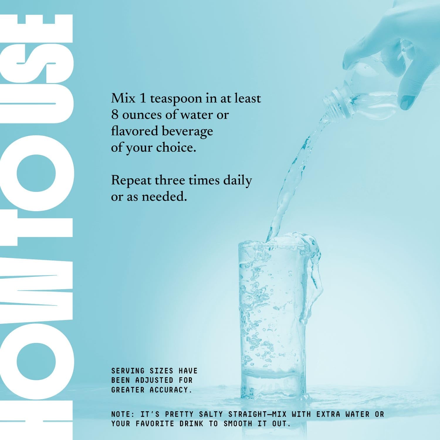 Unflavored electrolyte with mineral-forward taste