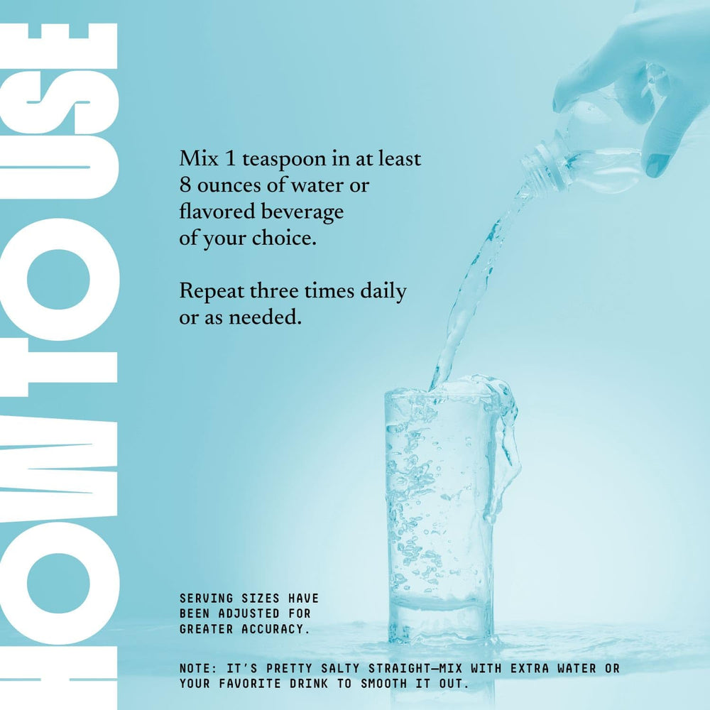 Unflavored electrolyte with mineral-forward taste