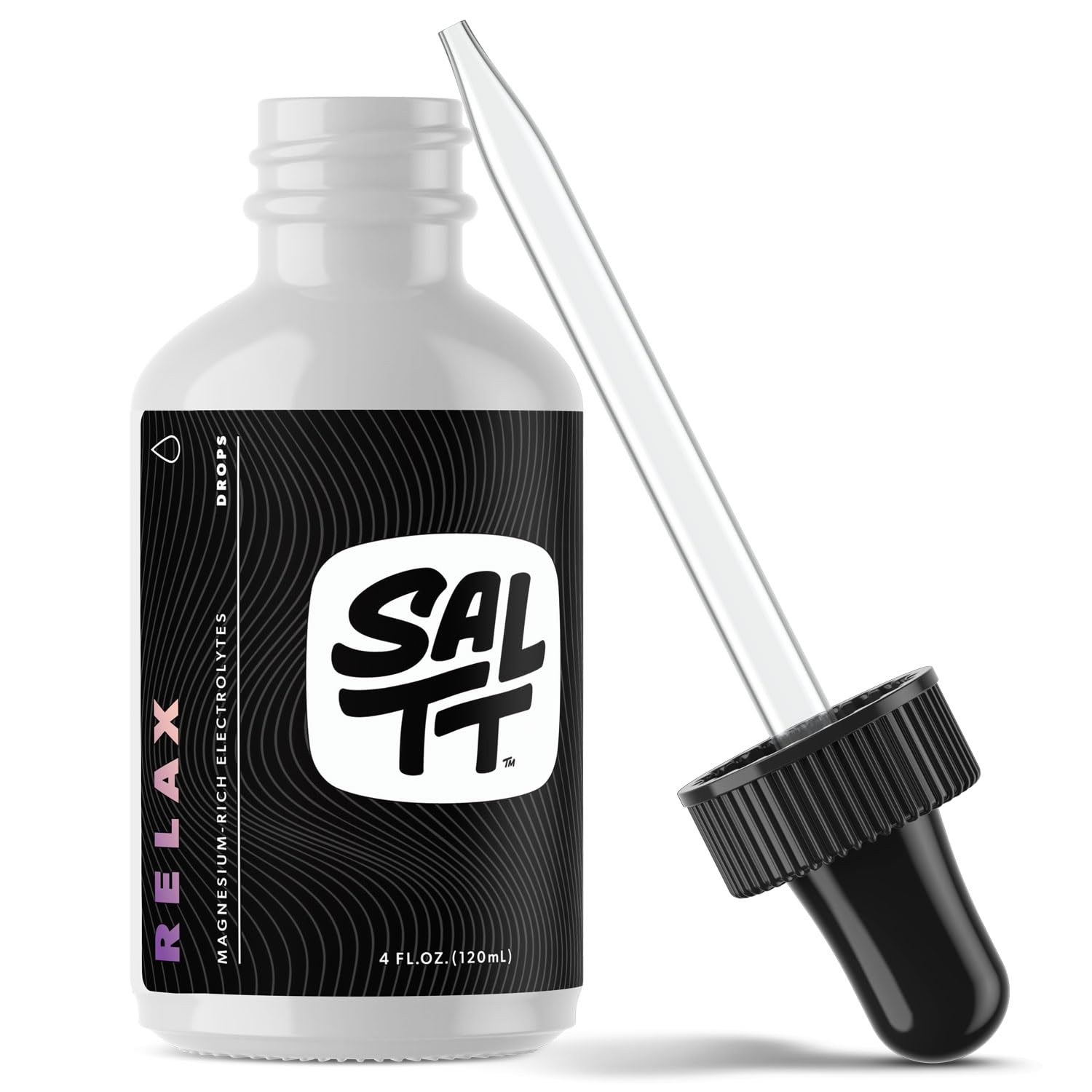 SALTT Relax Magnesium Drops 120 ml bottle with dropper
