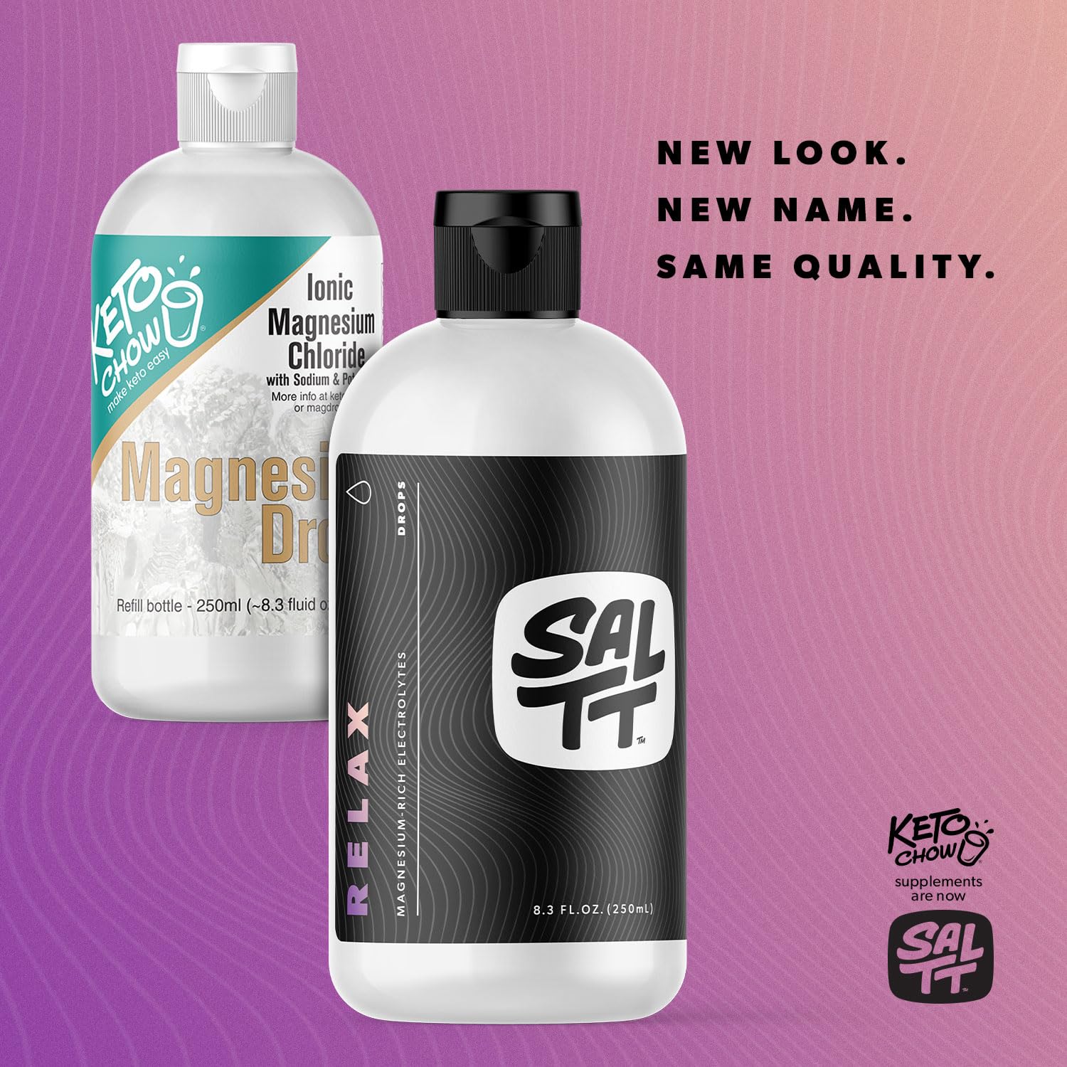 Close-up of SALTT Relax Magnesium Drops label