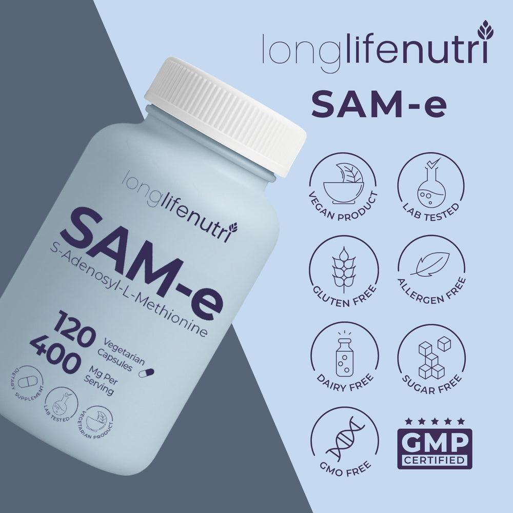 No fillers and clean formula of SAM-e 400mg