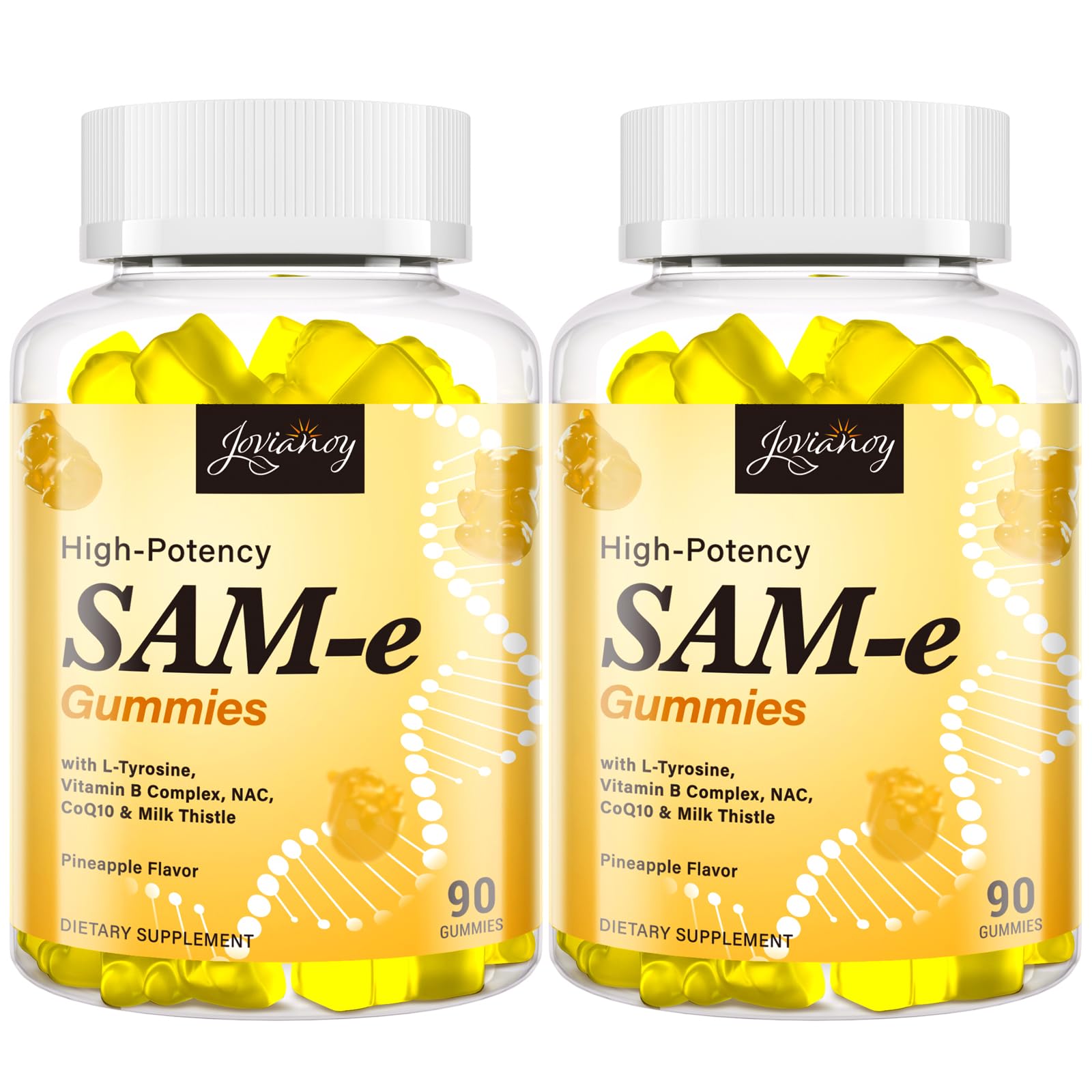 SAM-e Gummies Pineapple flavor bottle front