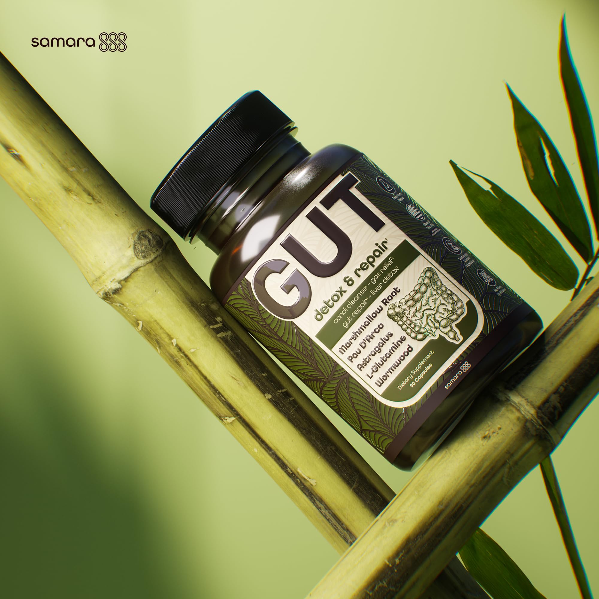 Box and bottle design of Samara 888 with clean ingredients