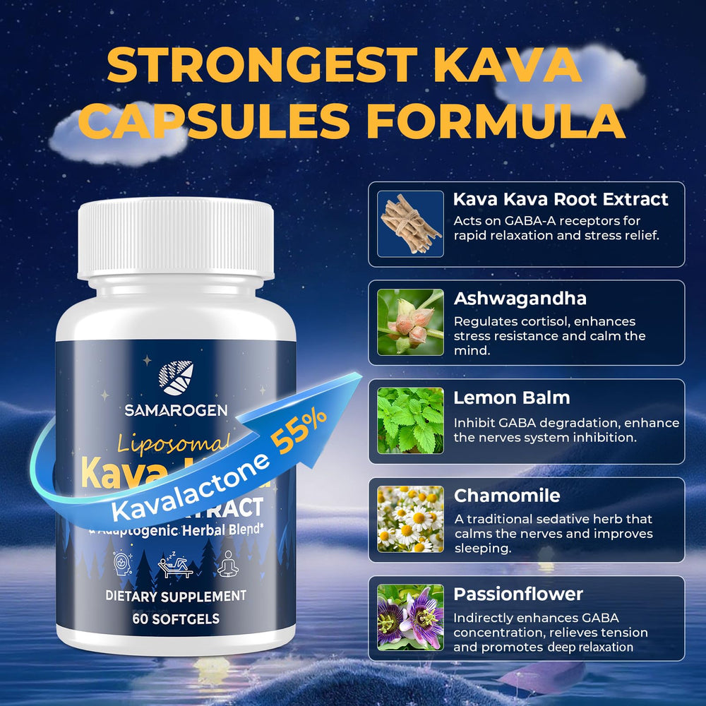 Kava with Ashwagandha blend for sleep support