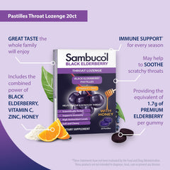 Sambucol elderberry lozenges packaging image