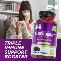 Nutrition facts label for Sambucus Elderberry Gummies